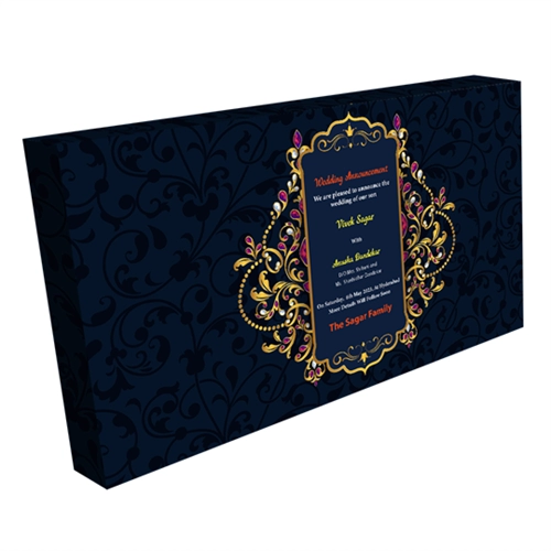 Wedding Announcement Gift Box Gradient Finish 12 S + 1 L Compartment